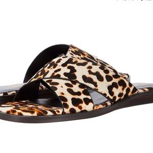 NEW J. Crew Ingrid Calf Hair Ivory Leopard Sandal